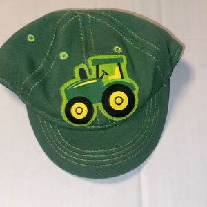 Infant John Deere green and yellow baseball cap featuring a tractor 🚜